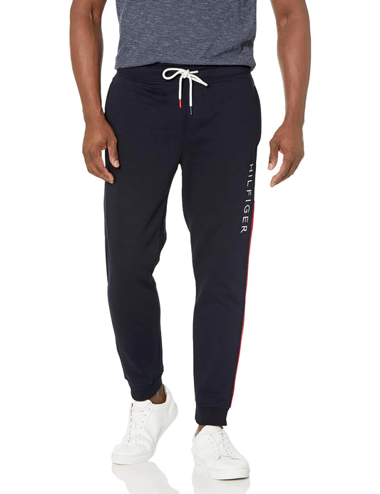 Tommy Hilfiger Men’s Essential Fleece Jogger Sweatpants Deep Navy Blue